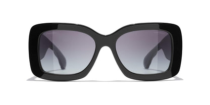 משקפי שמש של שאנל שחור-אפור | CHANEL Rectangle Sunglasses CH5483 Black-Grey