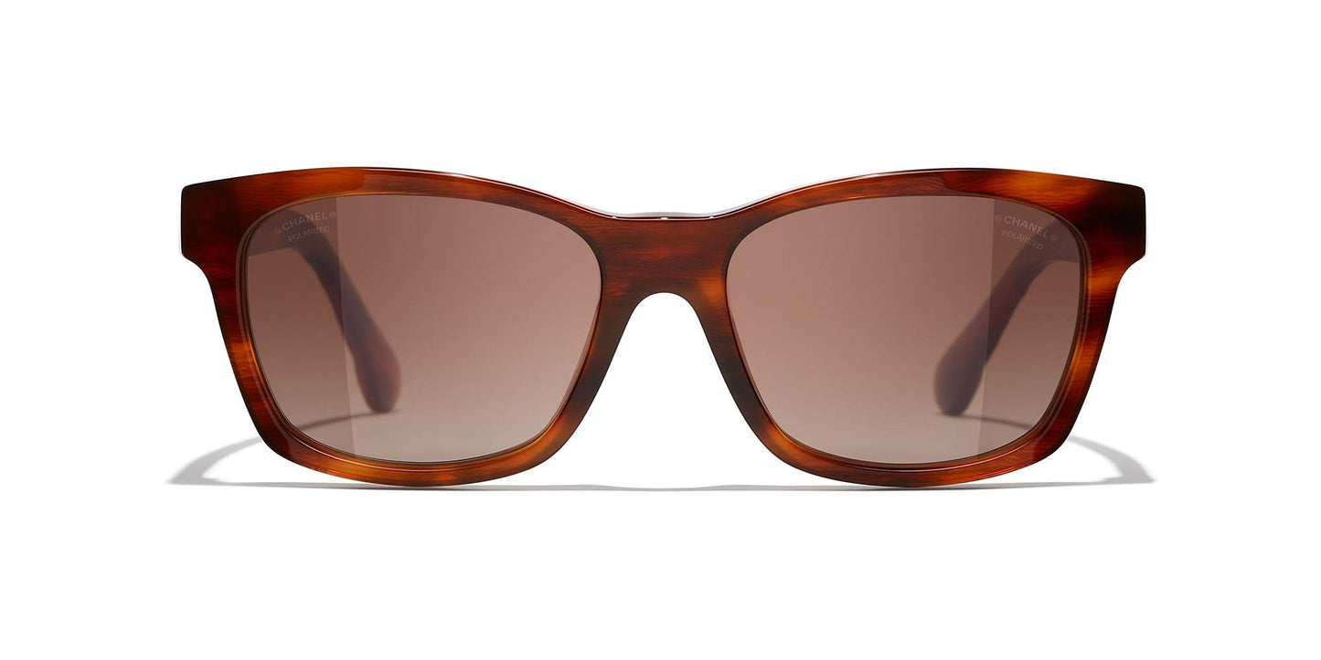 משקפי שמש של שאנל בצבע צב-חום כהה | CHANEL Square Sunglasses CH5484 Dark Tortoise-Brown