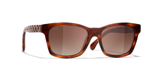משקפי שמש של שאנל בצבע צב-חום כהה | CHANEL Square Sunglasses CH5484 Dark Tortoise-Brown
