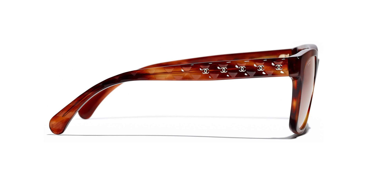 משקפי שמש של שאנל בצבע צב-חום כהה | CHANEL Square Sunglasses CH5484 Dark Tortoise-Brown