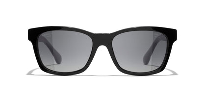 משקפי שמש של שאנל שחור-אפור | CHANEL Square Sunglasses CH5484 Black-Grey