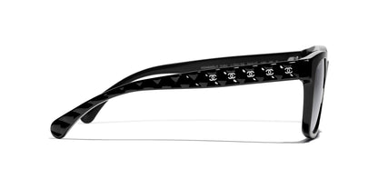 משקפי שמש של שאנל שחור-אפור | CHANEL Square Sunglasses CH5484 Black-Grey