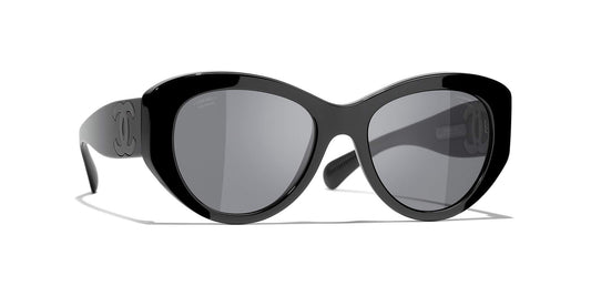 משקפי שמש של שאנל שחור-אפור | CHANEL Butterfly Sunglasses CH5492 Black-Gray