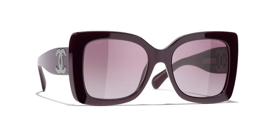 משקפי שמש של שאנל בורדו | CHANEL Square Sunglasses CH5494 Burgundy