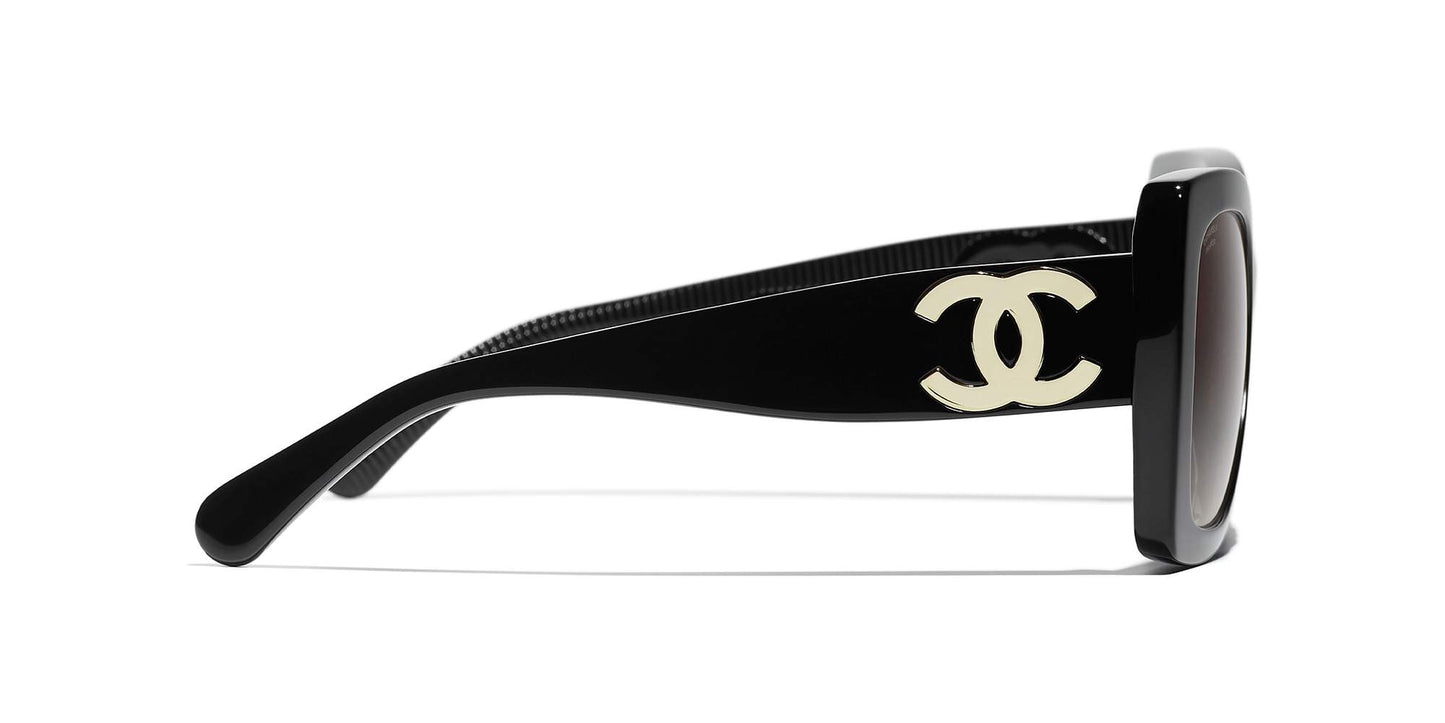 משקפי שמש של שאנל שחור-חום | CHANEL Square Sunglasses CH5494 Black-Brown