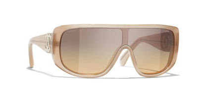 משקפי שמש של שאנל צהוב בהיר-צהוב | CHANEL Shield Sunglasses CH5495 Light Yellow-Yellow