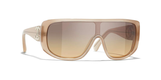 משקפי שמש של שאנל צהוב בהיר-צהוב | CHANEL Shield Sunglasses CH5495 Light Yellow-Yellow