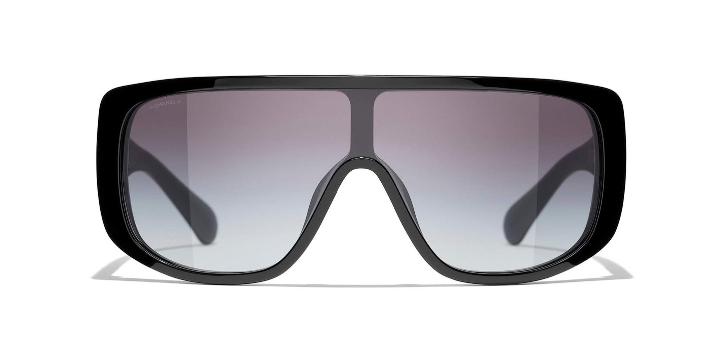 משקפי שמש של שאנל שחור-אפור | CHANEL Shield Sunglasses CH5495 Black-Gray