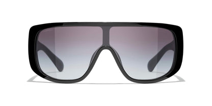 משקפי שמש של שאנל שחור-אפור | CHANEL Shield Sunglasses CH5495 Black-Gray