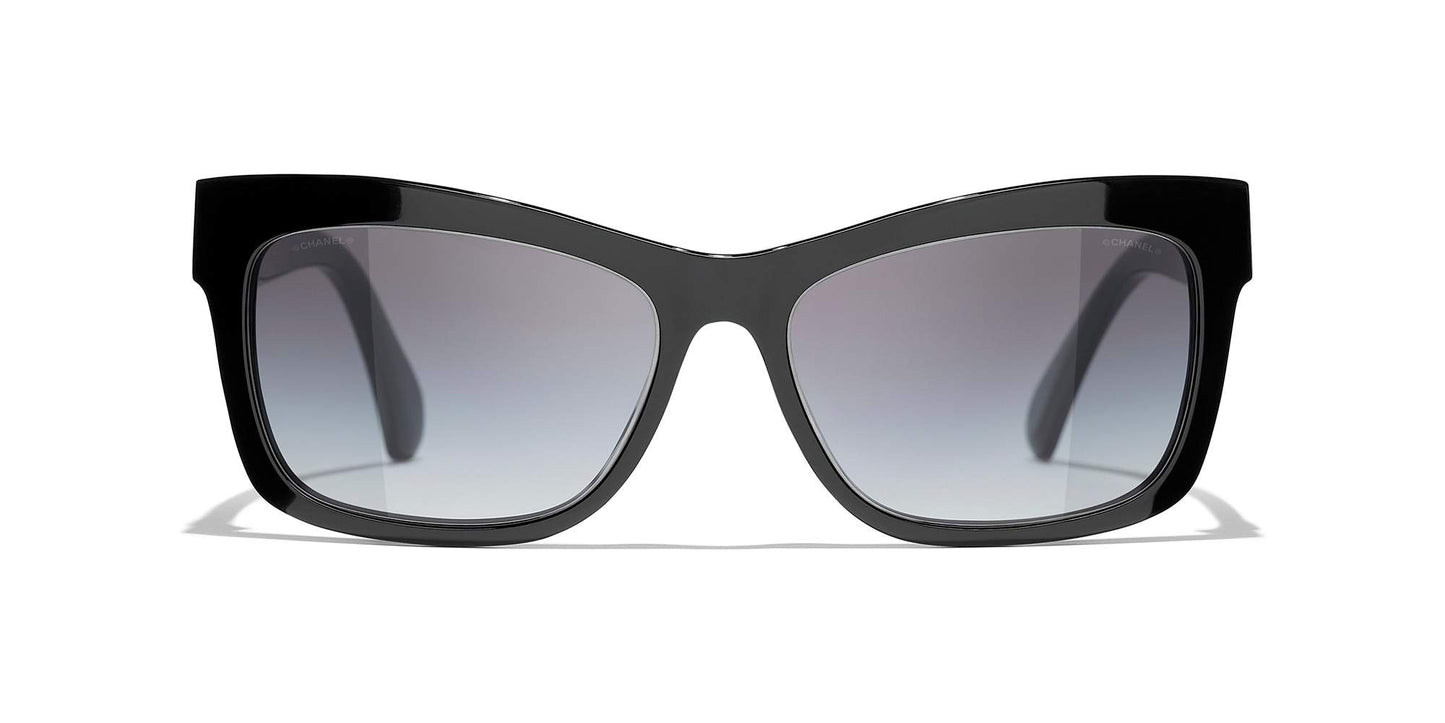משקפי שמש של שאנל שחור-אפור | CHANEL Rectangle Sunglasses CH5496B Black-Gray