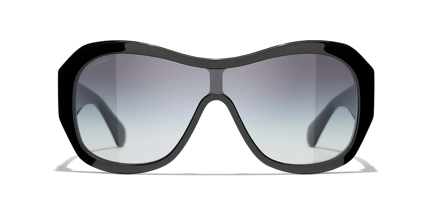 משקפי שמש של שאנל שחור-אפור | CHANEL Shield Sunglasses CH5497B Black-Gray