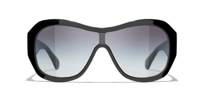 משקפי שמש של שאנל שחור-אפור | CHANEL Shield Sunglasses CH5497B Black-Gray