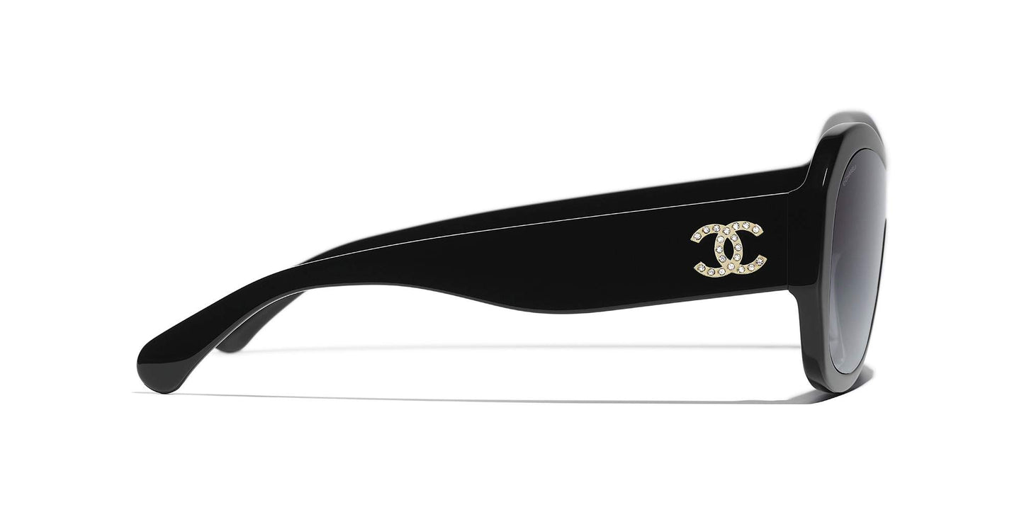 משקפי שמש של שאנל שחור-אפור | CHANEL Shield Sunglasses CH5497B Black-Gray