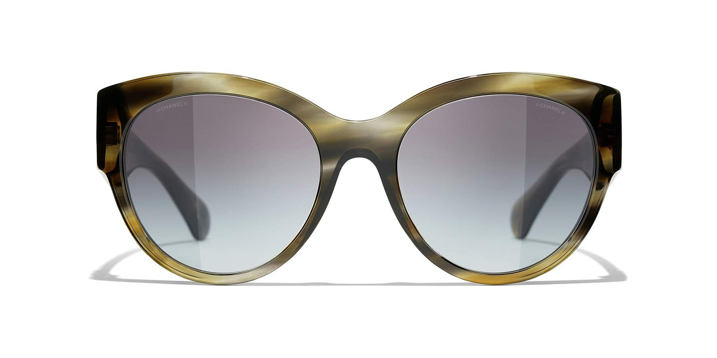 משקפי שמש של שאנל צב ירוק ואפור-אפור | CHANEL Butterfly Sunglasses CH5498B Green Tortoise & Gray-Gray