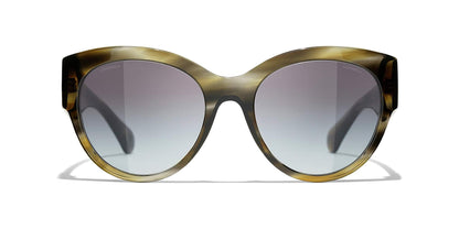 משקפי שמש של שאנל צב ירוק ואפור-אפור | CHANEL Butterfly Sunglasses CH5498B Green Tortoise & Gray-Gray