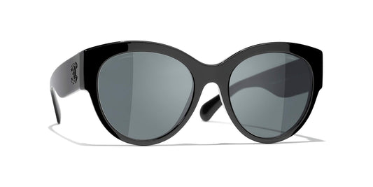 משקפי שמש של שאנל שחור-אפור | CHANEL Butterfly Sunglasses CH5498B Black-Gray