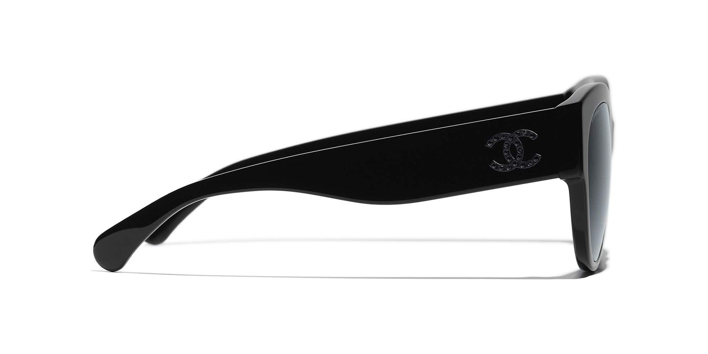 משקפי שמש של שאנל שחור-אפור | CHANEL Butterfly Sunglasses CH5498B Black-Gray