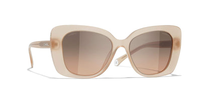 משקפי שמש של שאנל בז' כהה-חום בהיר | CHANEL Rectangle Sunglasses CH5504 Dark Beige-Light Brown