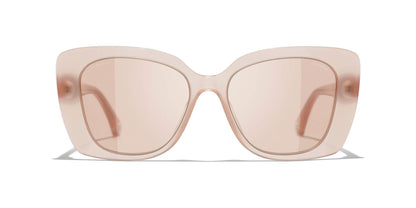 משקפי שמש של שאנל קורל-ורוד | CHANEL Rectangle Sunglasses CH5504 Coral-Pink
