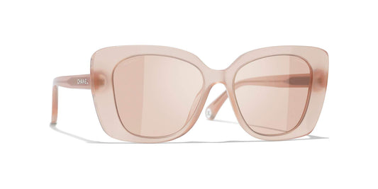 משקפי שמש של שאנל קורל-ורוד | CHANEL Rectangle Sunglasses CH5504 Coral-Pink
