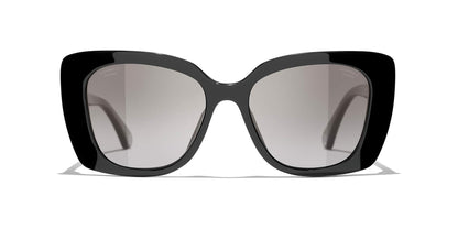 משקפי שמש של שאנל שחור-אפור | CHANEL Rectangle Sunglasses CH5504 Black-Gray