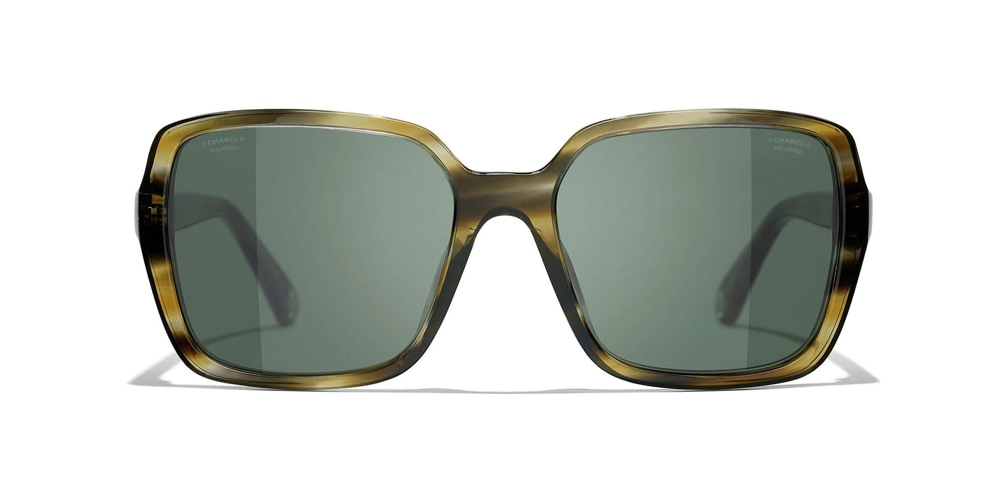 משקפי שמש של שאנל ירוק צב-ירוק | CHANEL Square Sunglasses CH5505 Green Tortoise-Green