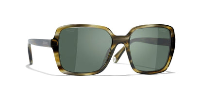 משקפי שמש של שאנל ירוק צב-ירוק | CHANEL Square Sunglasses CH5505 Green Tortoise-Green
