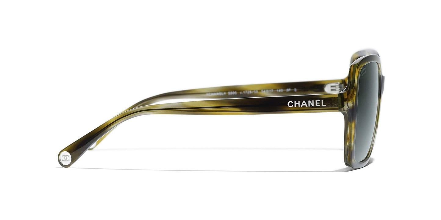 משקפי שמש של שאנל ירוק צב-ירוק | CHANEL Square Sunglasses CH5505 Green Tortoise-Green