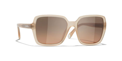 משקפי שמש של שאנל בז' כהה-חום בהיר | CHANEL Square Sunglasses CH5505 Dark Beige-Light Brown