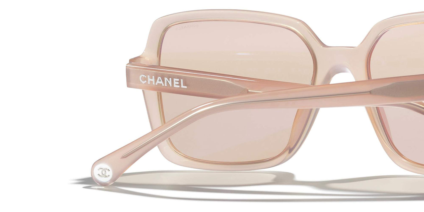 Chanel Coral-Pink Sunglasses | CHANEL Square Sunglasses CH5505 Coral-Pink