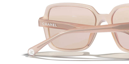 Chanel Coral-Pink Sunglasses | CHANEL Square Sunglasses CH5505 Coral-Pink