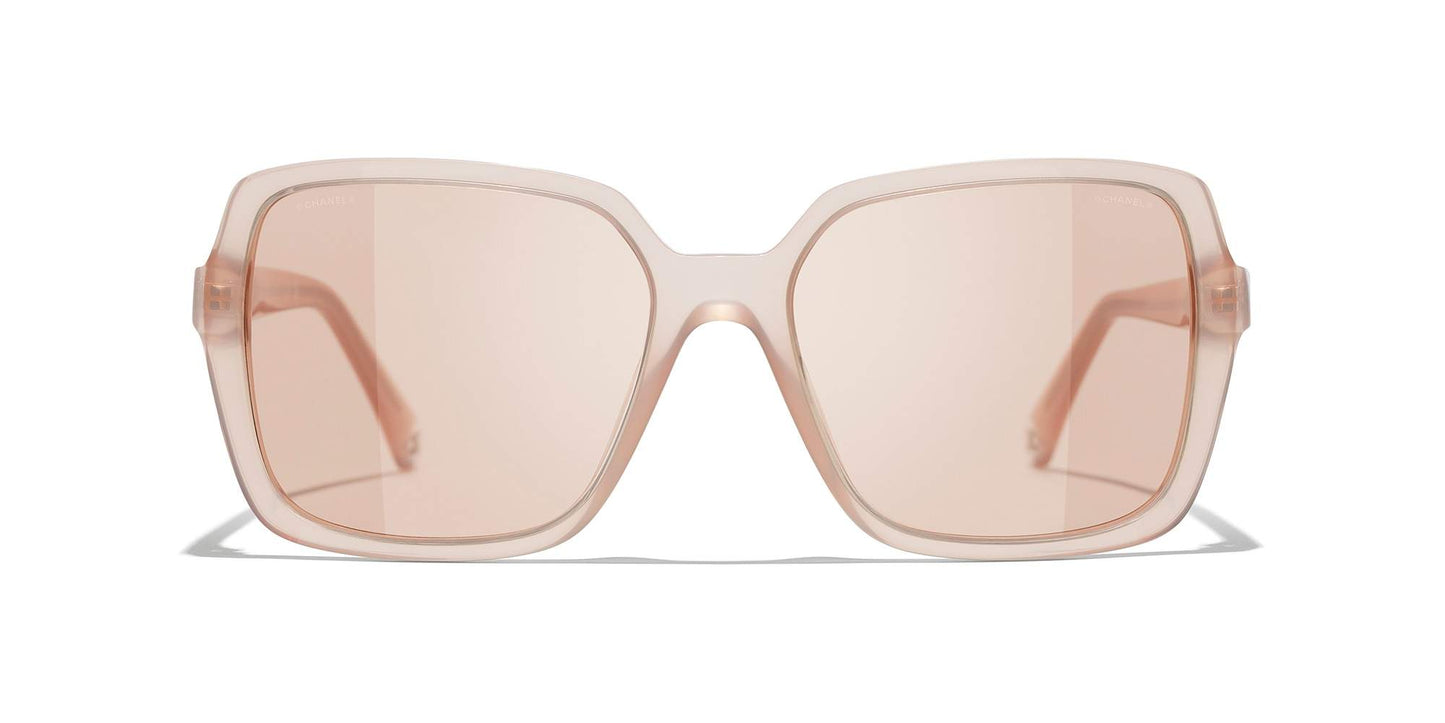 Chanel Coral-Pink Sunglasses | CHANEL Square Sunglasses CH5505 Coral-Pink