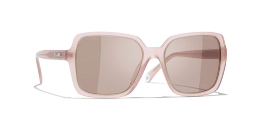 משקפי שמש של שאנל ורוד-סגול בהיר | CHANEL Square Sunglasses CH5505 Light Pink-Purple