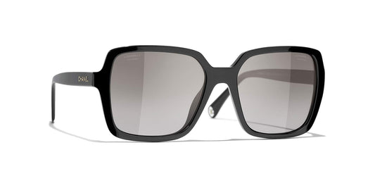 משקפי שמש של שאנל שחור-אפור | CHANEL Square Sunglasses CH5505 Black-Gray