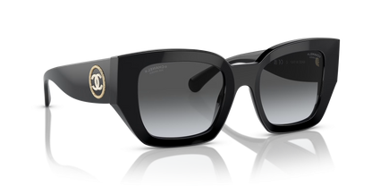 משקפי שמש של שאנל שחור-אפור | CHANEL Square Sunglasses CH5506 Black-Grey