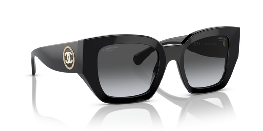 משקפי שמש של שאנל שחור-אפור | CHANEL Square Sunglasses CH5506 Black-Grey