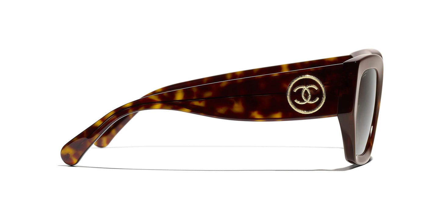 משקפי שמש של שאנל בצבע צב-חום כהה | CHANEL Square Sunglasses CH5506 Dark Tortoise-Brown