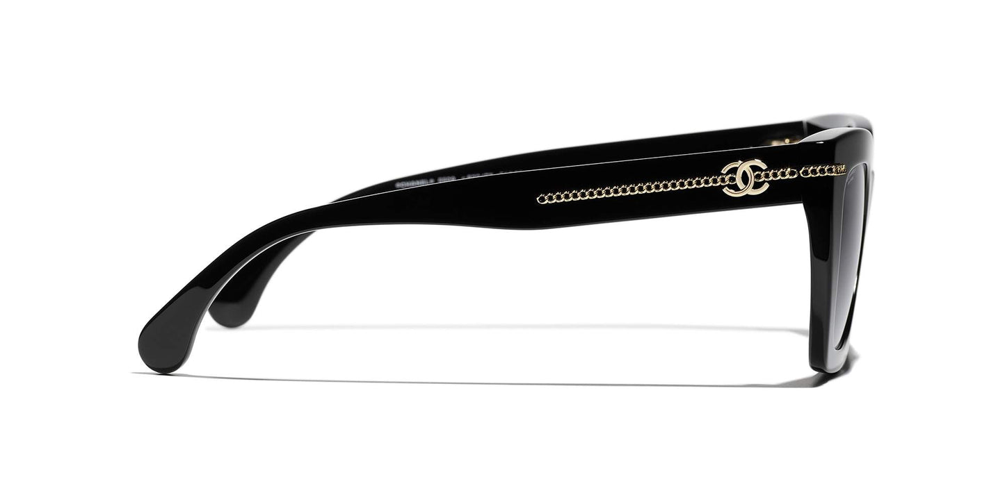 משקפי שמש של שאנל שחור-אפור | CHANEL Square Sunglasses CH5509 Black-Gray