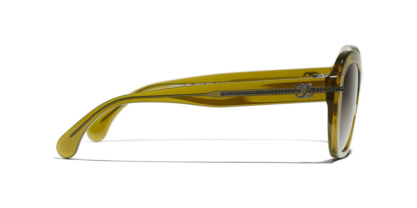 משקפי שמש של שאנל חאקי-חום | CHANEL Butterfly Sunglasses CH5510 Khaki-Brown