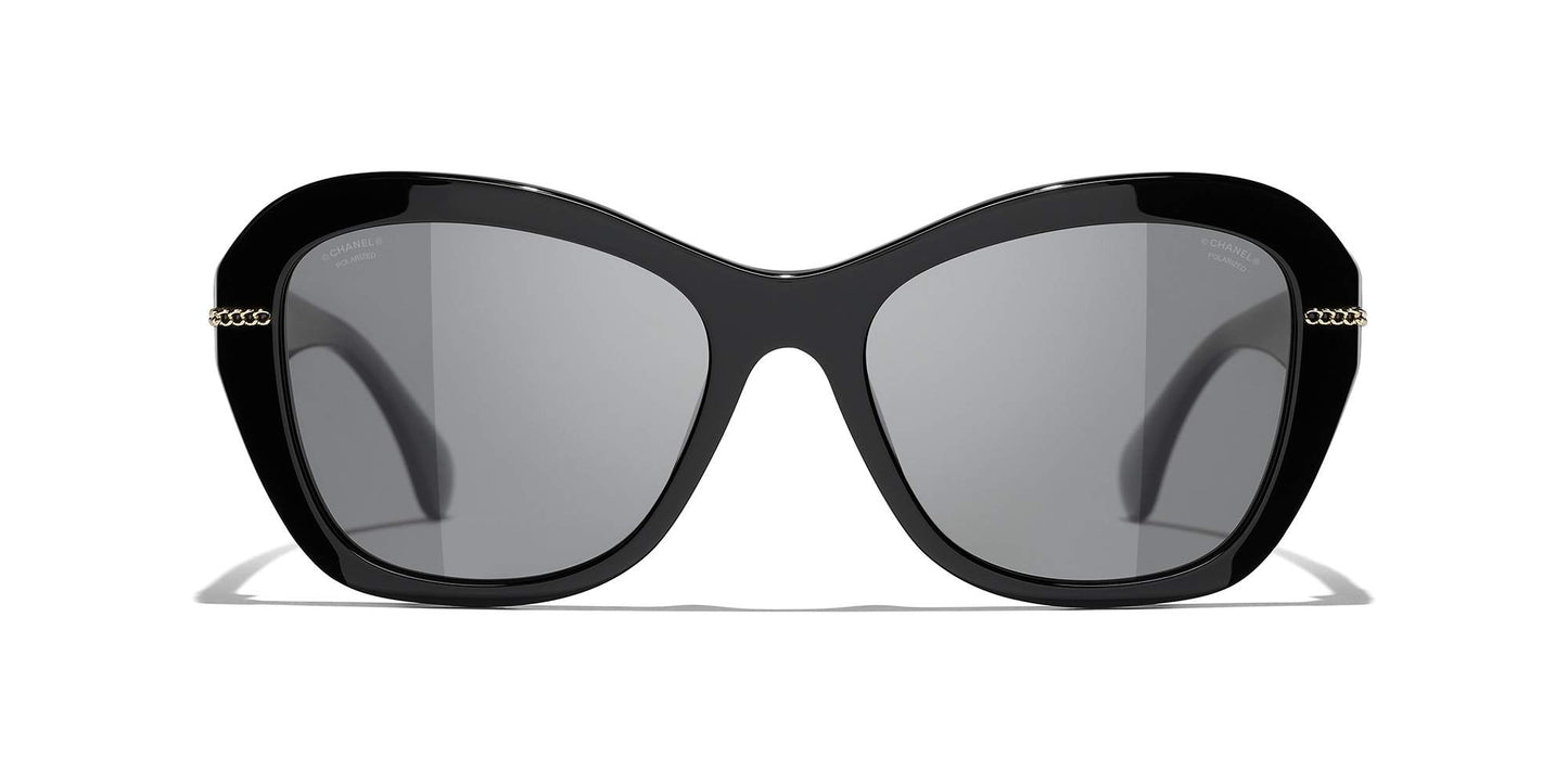 Hebrew | CHANEL Butterfly Sunglasses CH5510 Black-Gray