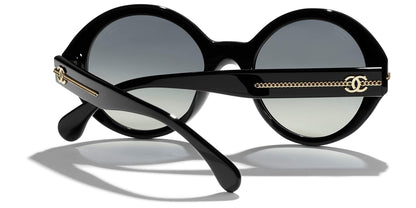 משקפי שמש של שאנל שחור-אפור | CHANEL Round Sunglasses CH5511 Black-Gray