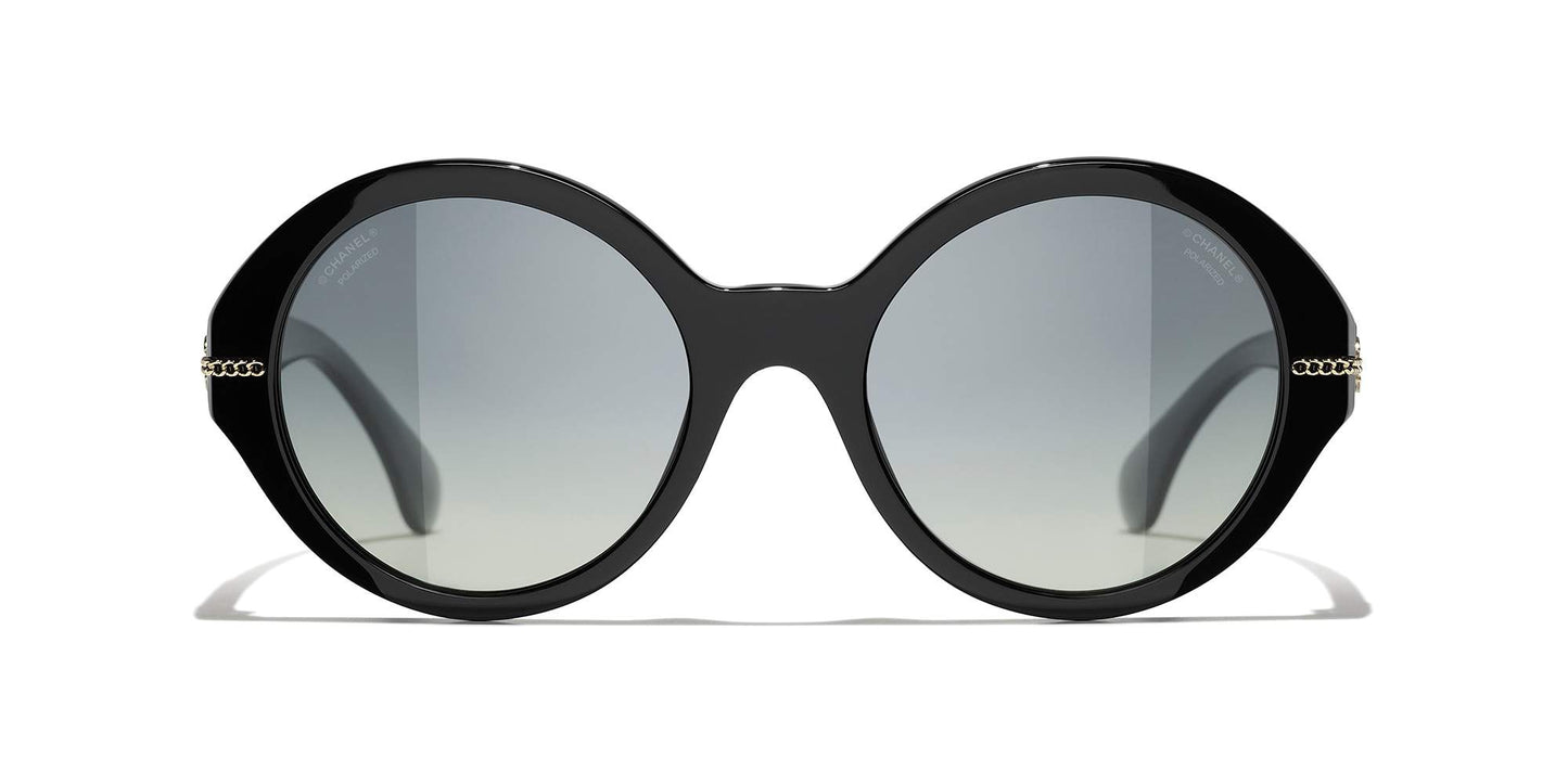 משקפי שמש של שאנל שחור-אפור | CHANEL Round Sunglasses CH5511 Black-Gray