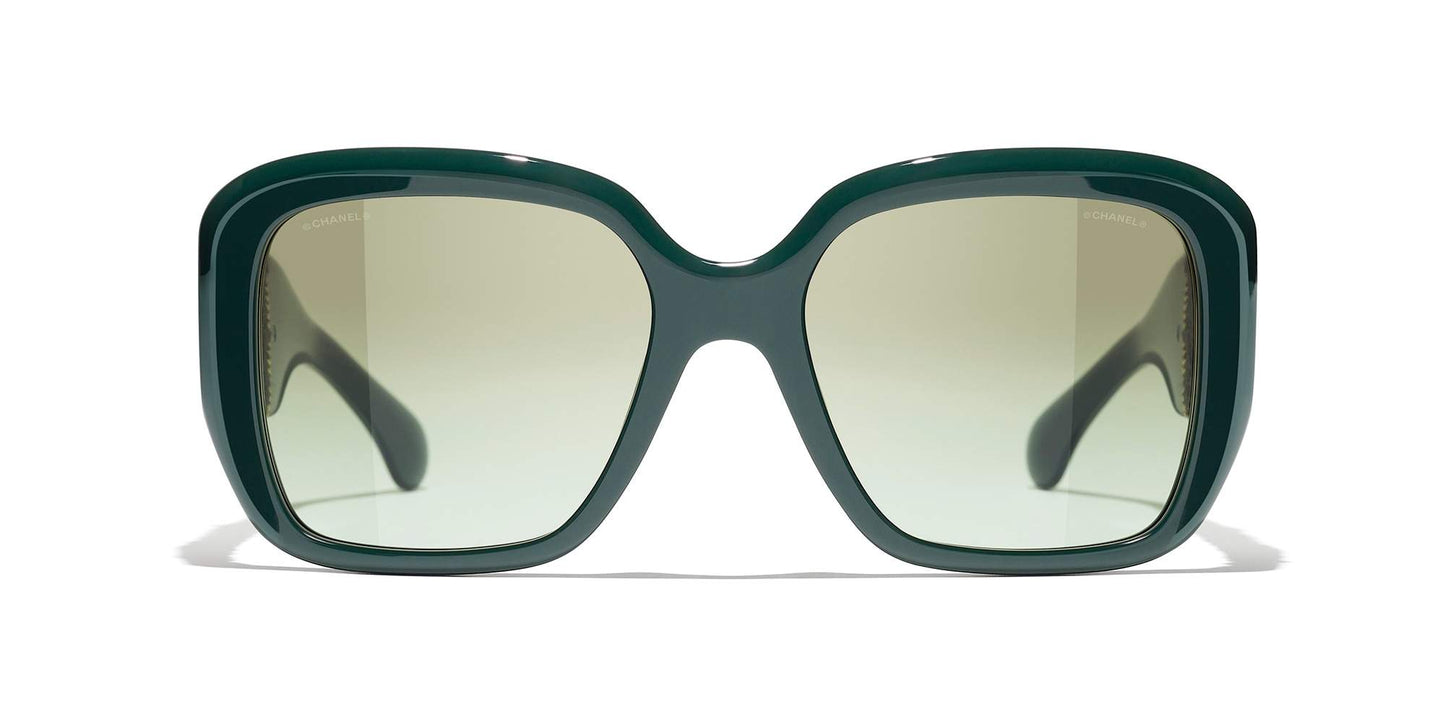 משקפי שמש של שאנל ירוק ונדום-ירוק | CHANEL Square Sunglasses CH5512 Green Vandome-Green