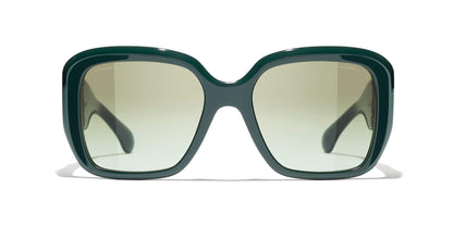 משקפי שמש של שאנל ירוק ונדום-ירוק | CHANEL Square Sunglasses CH5512 Green Vandome-Green