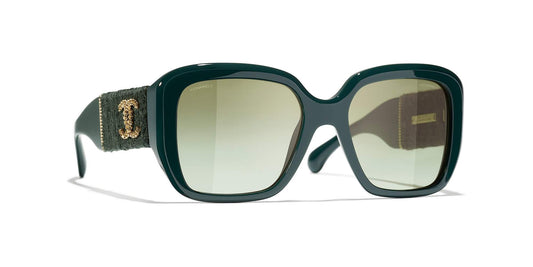 משקפי שמש של שאנל ירוק ונדום-ירוק | CHANEL Square Sunglasses CH5512 Green Vandome-Green