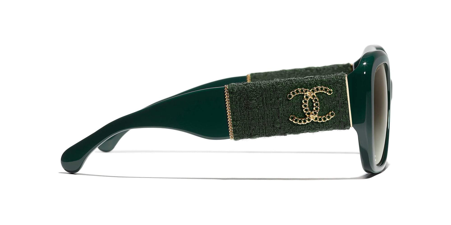 משקפי שמש של שאנל ירוק ונדום-ירוק | CHANEL Square Sunglasses CH5512 Green Vandome-Green