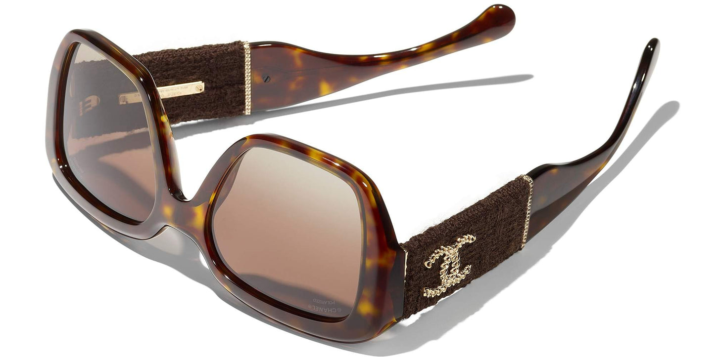 משקפי שמש של שאנל כהה הוואנה-חום | CHANEL Square Sunglasses CH5512 Dark Havana-Brown