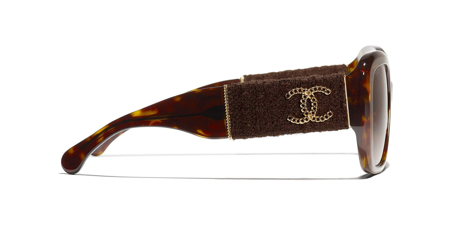 משקפי שמש של שאנל כהה הוואנה-חום | CHANEL Square Sunglasses CH5512 Dark Havana-Brown