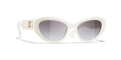 Chanel Cat Eye Sunglasses CH5513 White-Grey