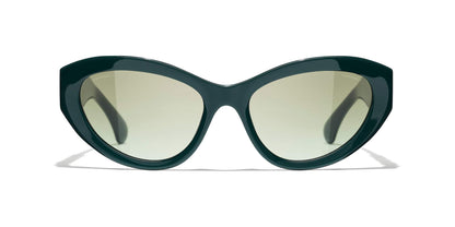 משקפי שמש של שאנל ירוק ונדום-ירוק | CHANEL Cat Eye Sunglasses CH5513 Green Vandome-Green